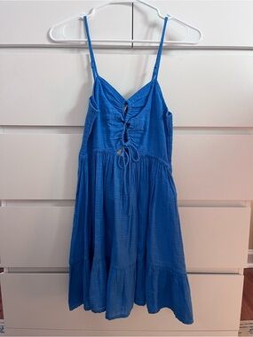 Roxy Blue Spaghetti-Strap Summer Dress